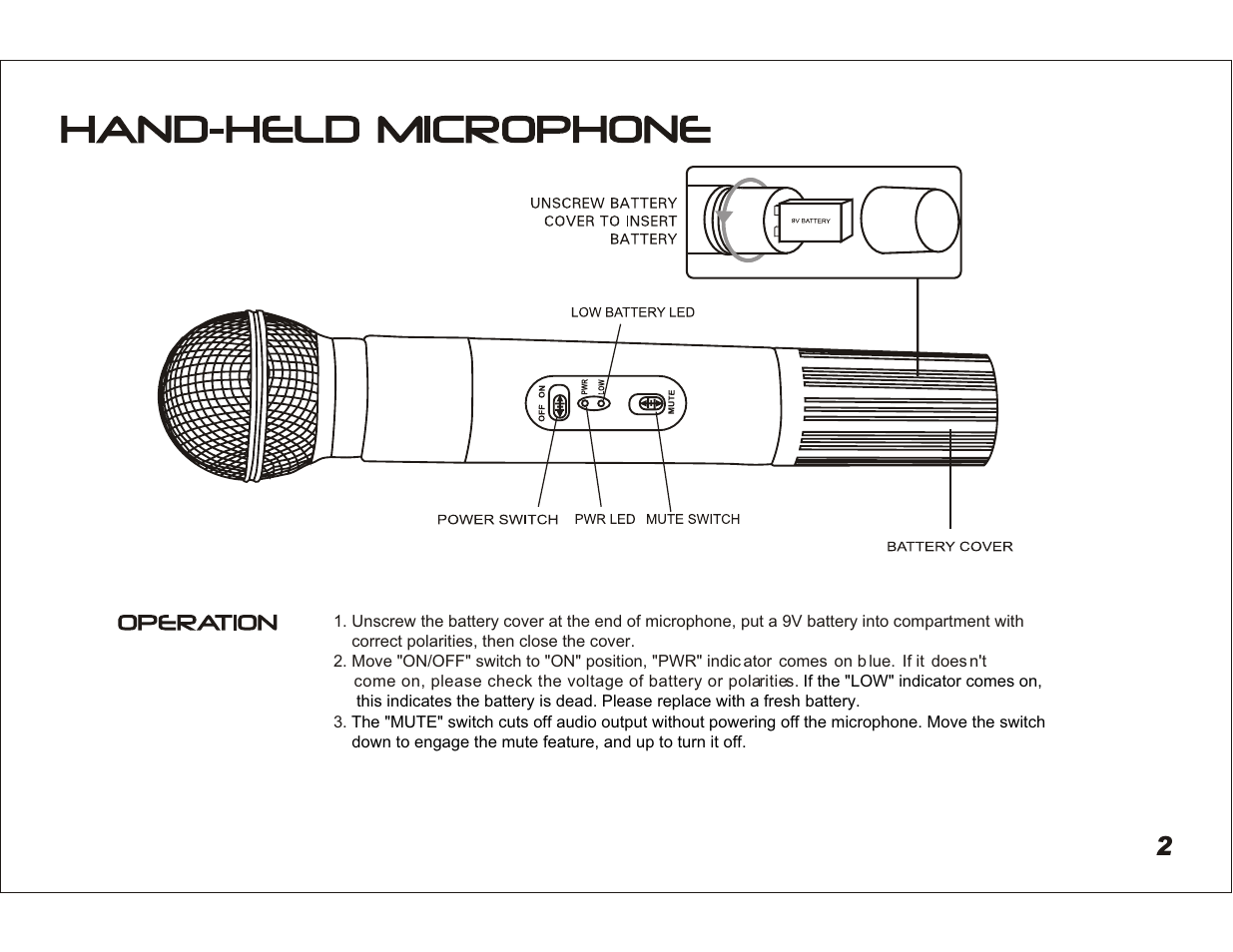 PYLE Audio PDWM 2500 User Manual | Page 3 / 7