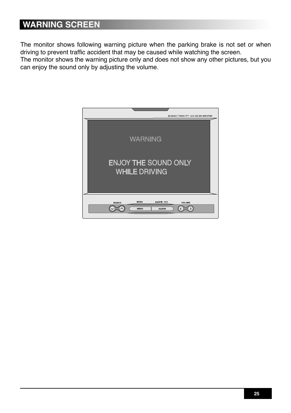 Warning screen | PYLE Audio PLR7N User Manual | Page 27 / 33