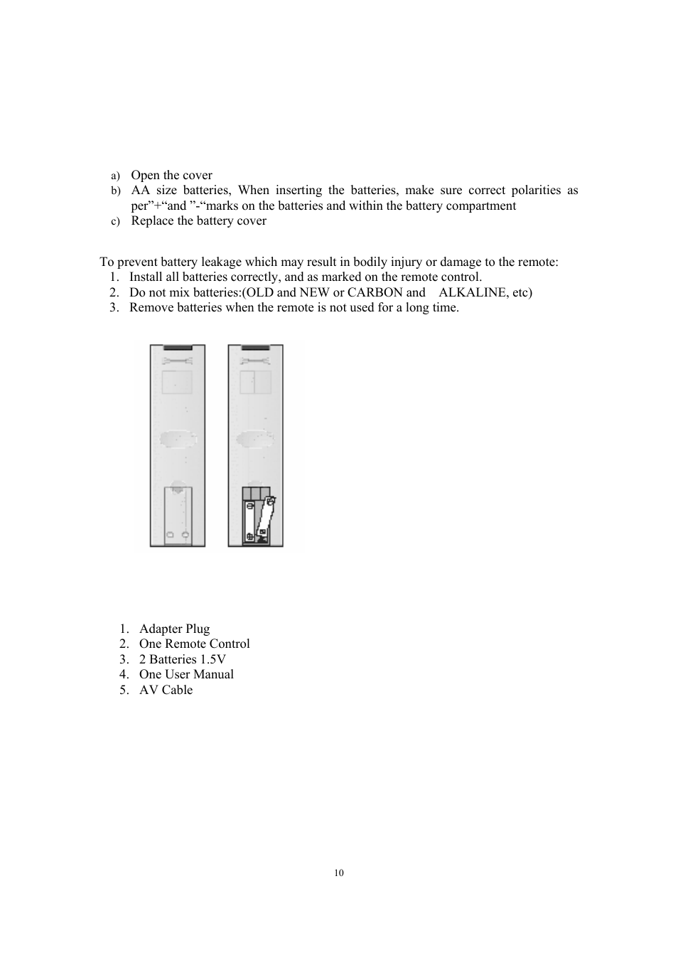 B. battery usage caution, 7 accessories | PYLE Audio P19LCD User Manual | Page 11 / 13