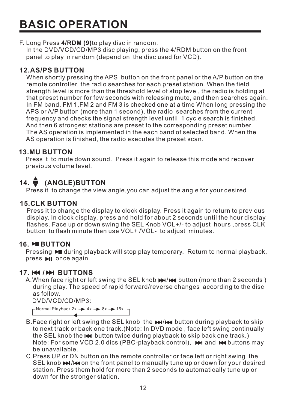 Basic operation | PYLE Audio PLD52MU User Manual | Page 13 / 24