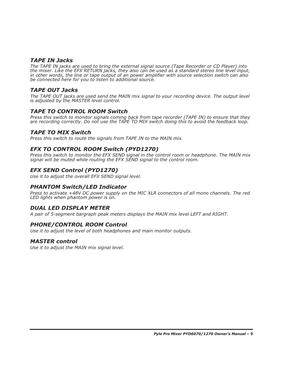 PYLE Audio PYD1270 User Manual | Page 11 / 14