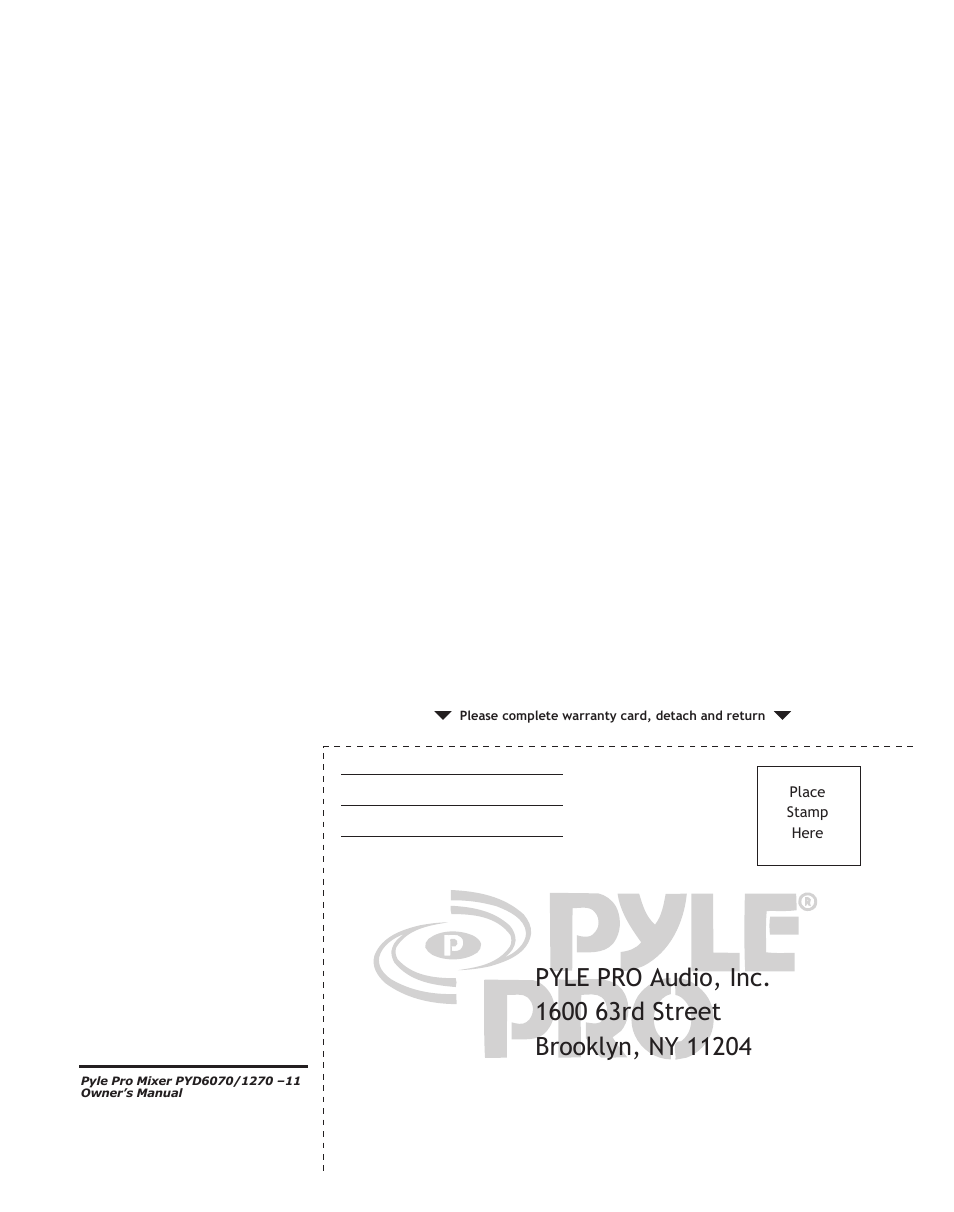 PYLE Audio PYD1270 User Manual | Page 13 / 14