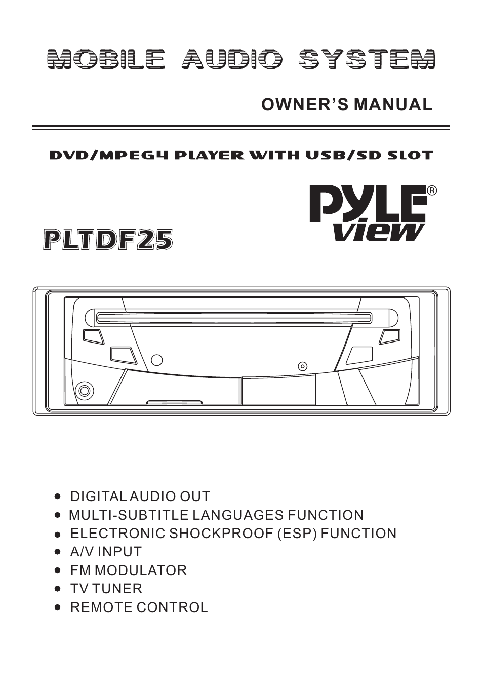 PYLE Audio PLTDF25 User Manual | 23 pages