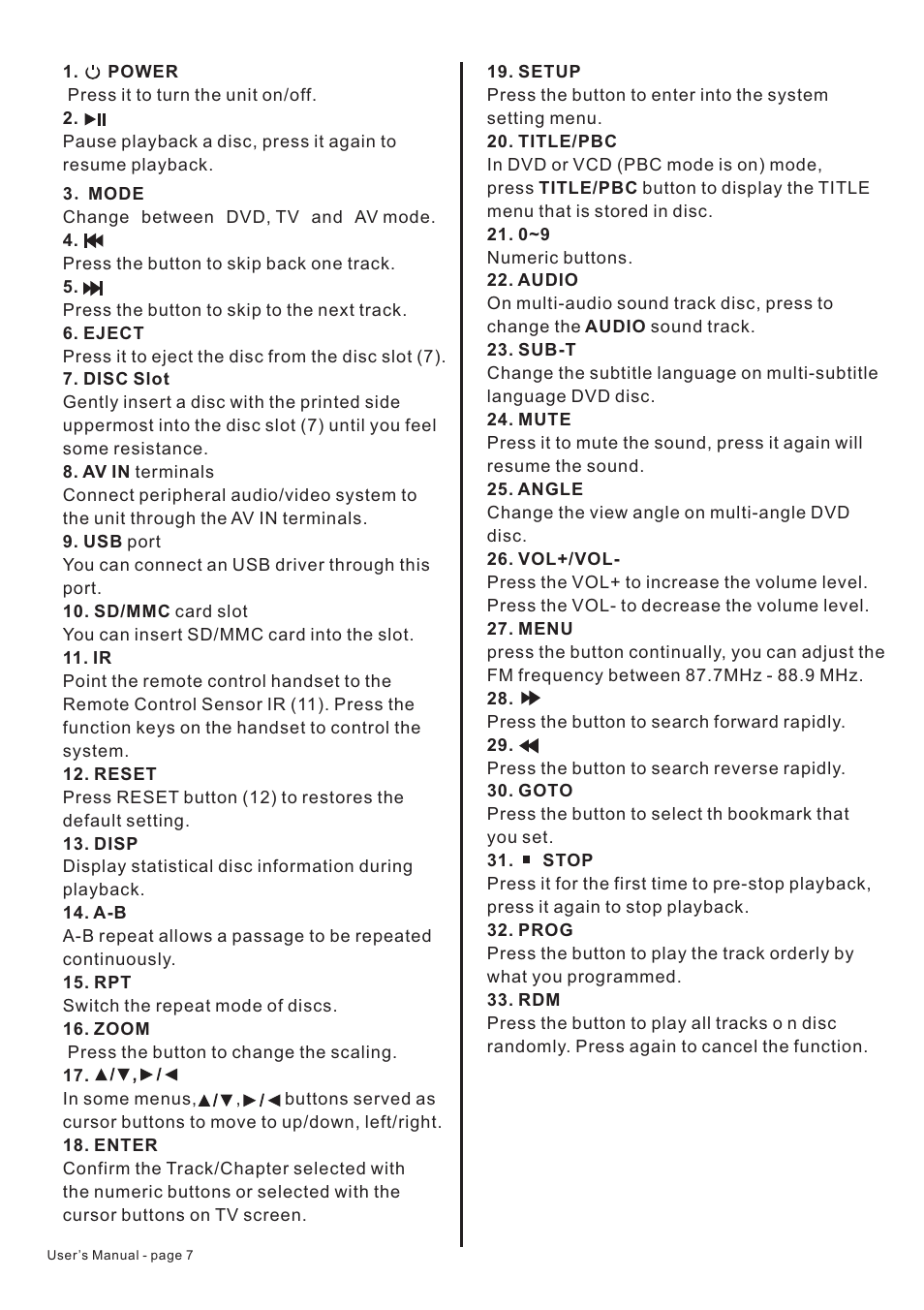 PYLE Audio PLTDF25 User Manual | Page 8 / 23