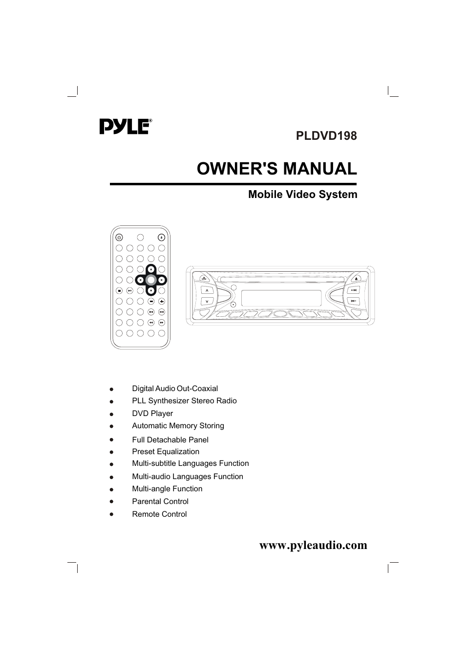 PYLE Audio PLDVD198 User Manual | 32 pages