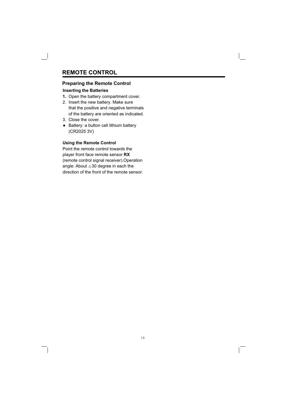 Т³гж 14, Remote control | PYLE Audio PLDVD198 User Manual | Page 14 / 32