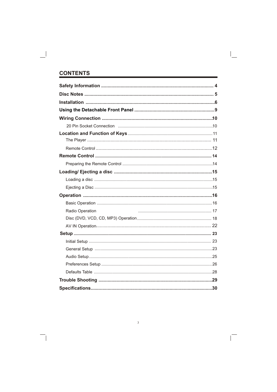 PYLE Audio PLDVD198 User Manual | Page 3 / 32
