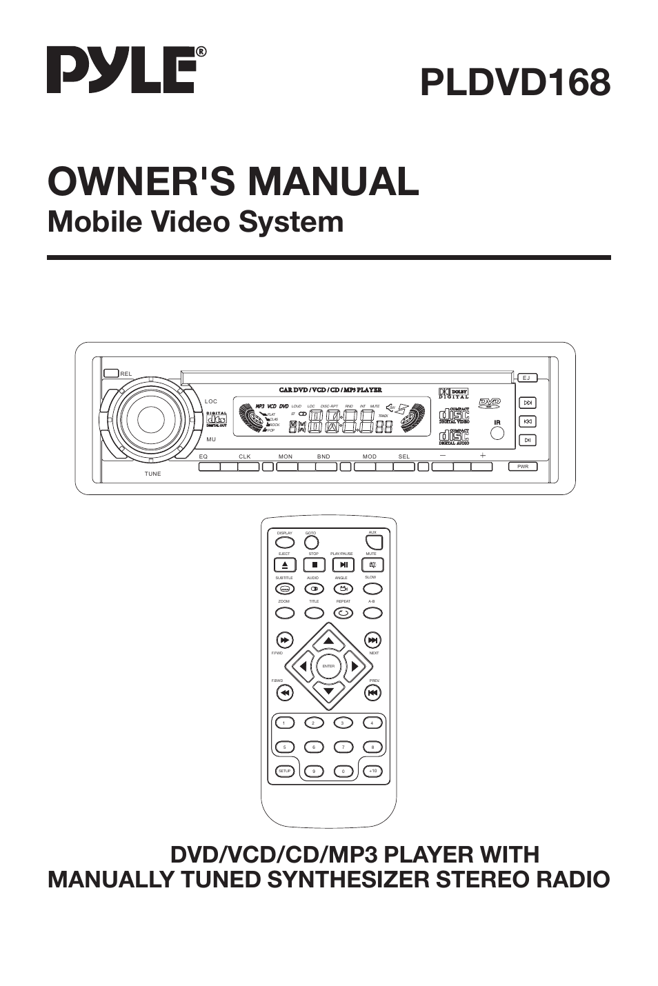 PYLE Audio PLDVD168 User Manual | 24 pages