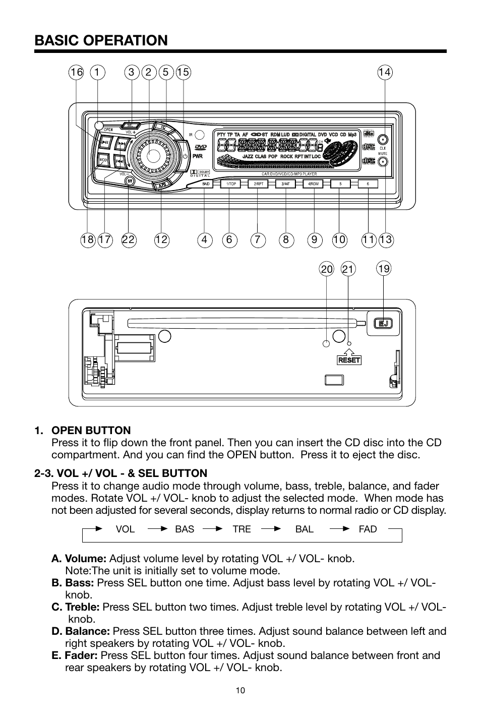 Basic operation | PYLE Audio PLDVD178USB User Manual | Page 11 / 24
