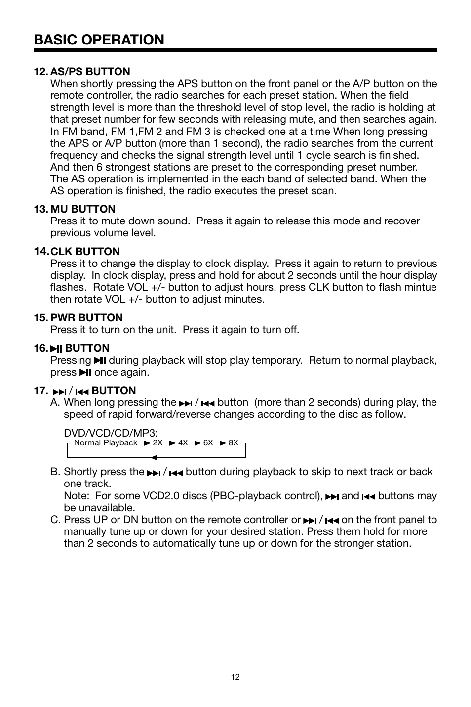 Basic operation | PYLE Audio PLDVD178USB User Manual | Page 13 / 24