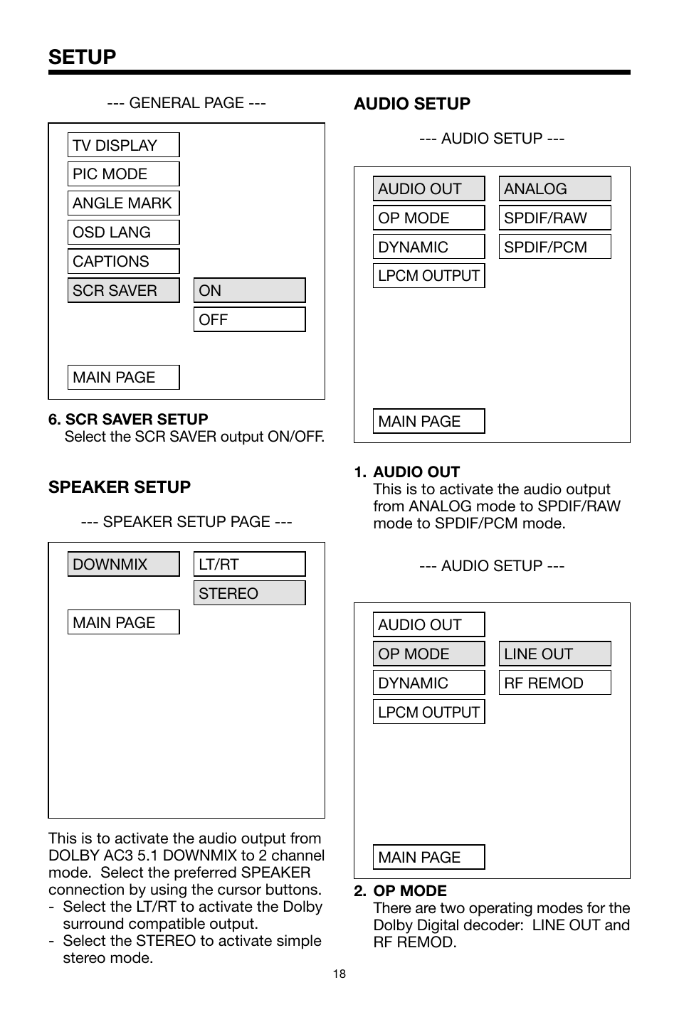 Setup | PYLE Audio PLDVD178USB User Manual | Page 19 / 24