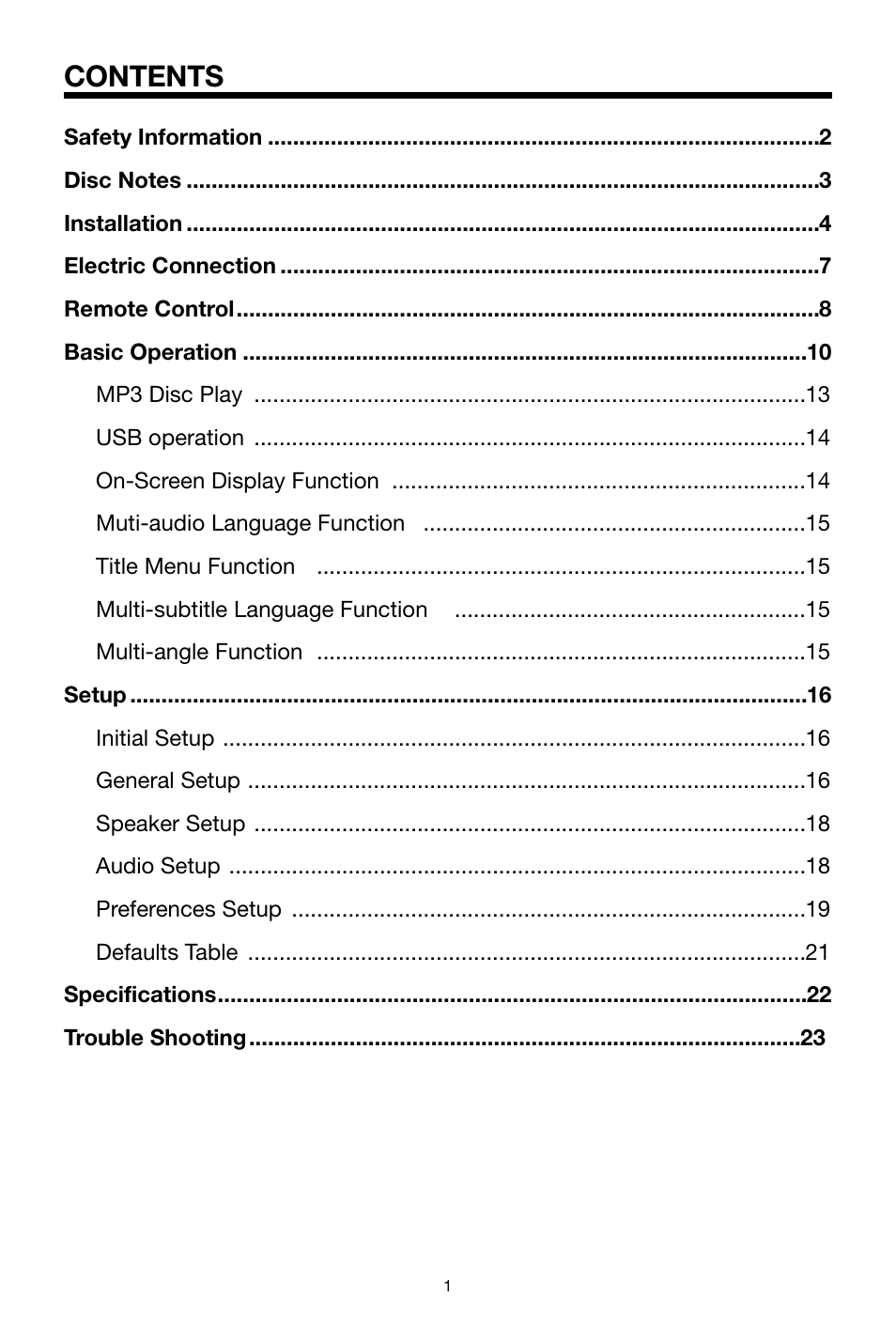 PYLE Audio PLDVD178USB User Manual | Page 2 / 24
