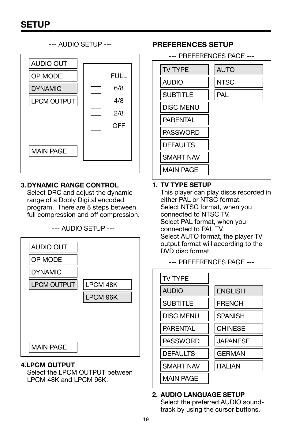 Setup | PYLE Audio PLDVD178USB User Manual | Page 20 / 24