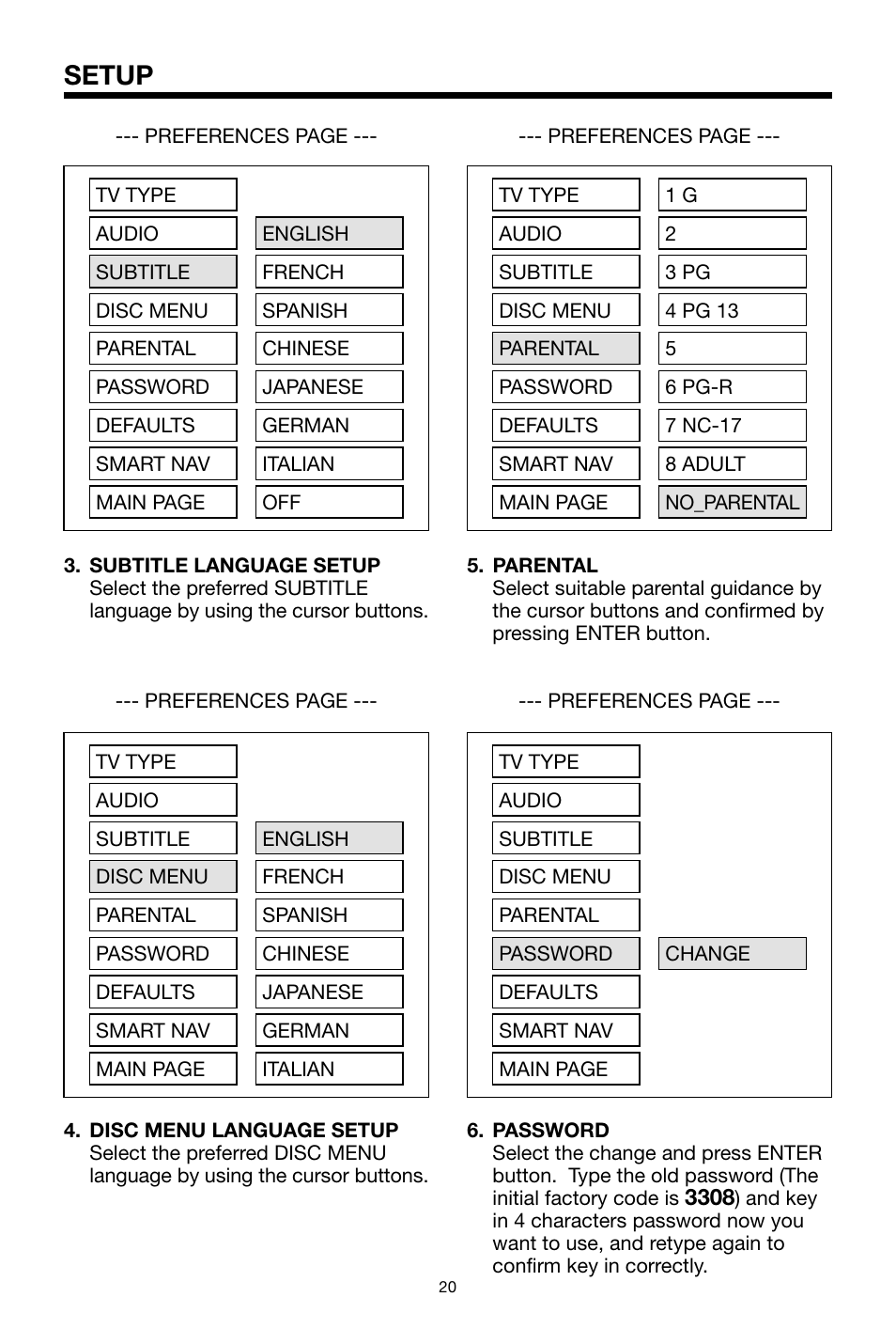Setup | PYLE Audio PLDVD178USB User Manual | Page 21 / 24
