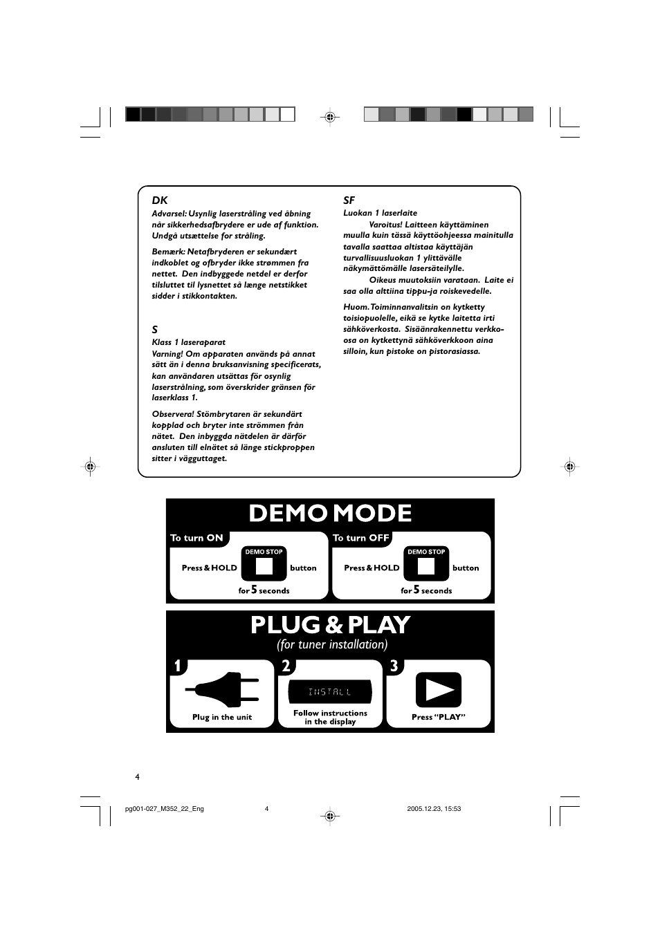 For tuner installation) | PYLE Audio FWM352 User Manual | Page 4 / 27