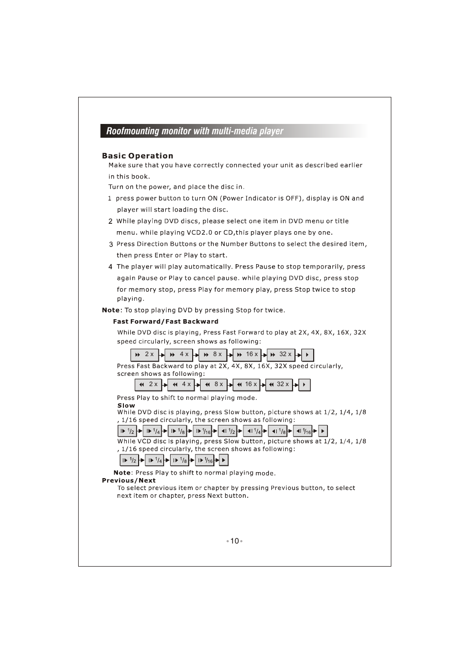 页 12, Roofmounting monitor with multi-media player | PYLE Audio PLRD92 User Manual | Page 12 / 24