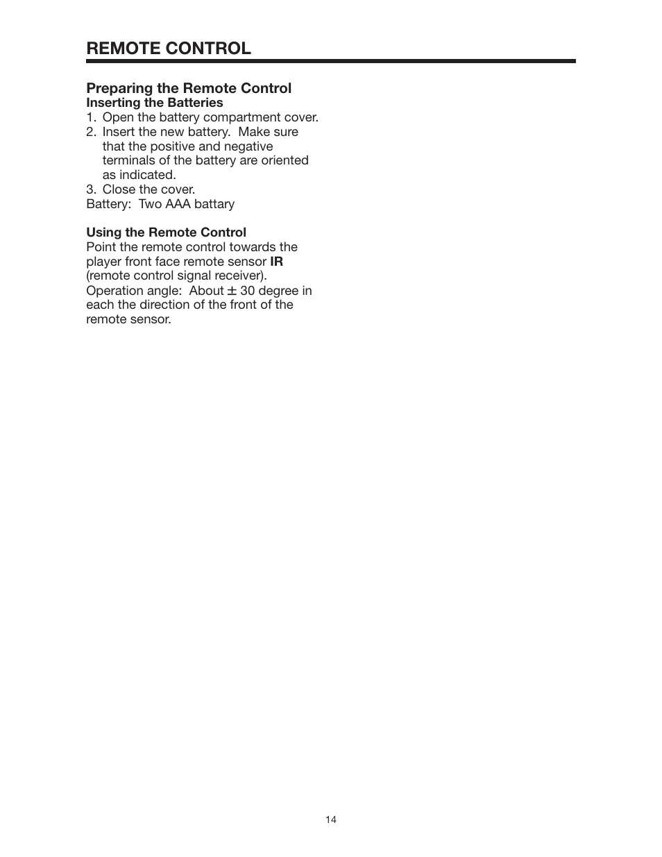 Remote control | PYLE Audio PLD162 User Manual | Page 14 / 28