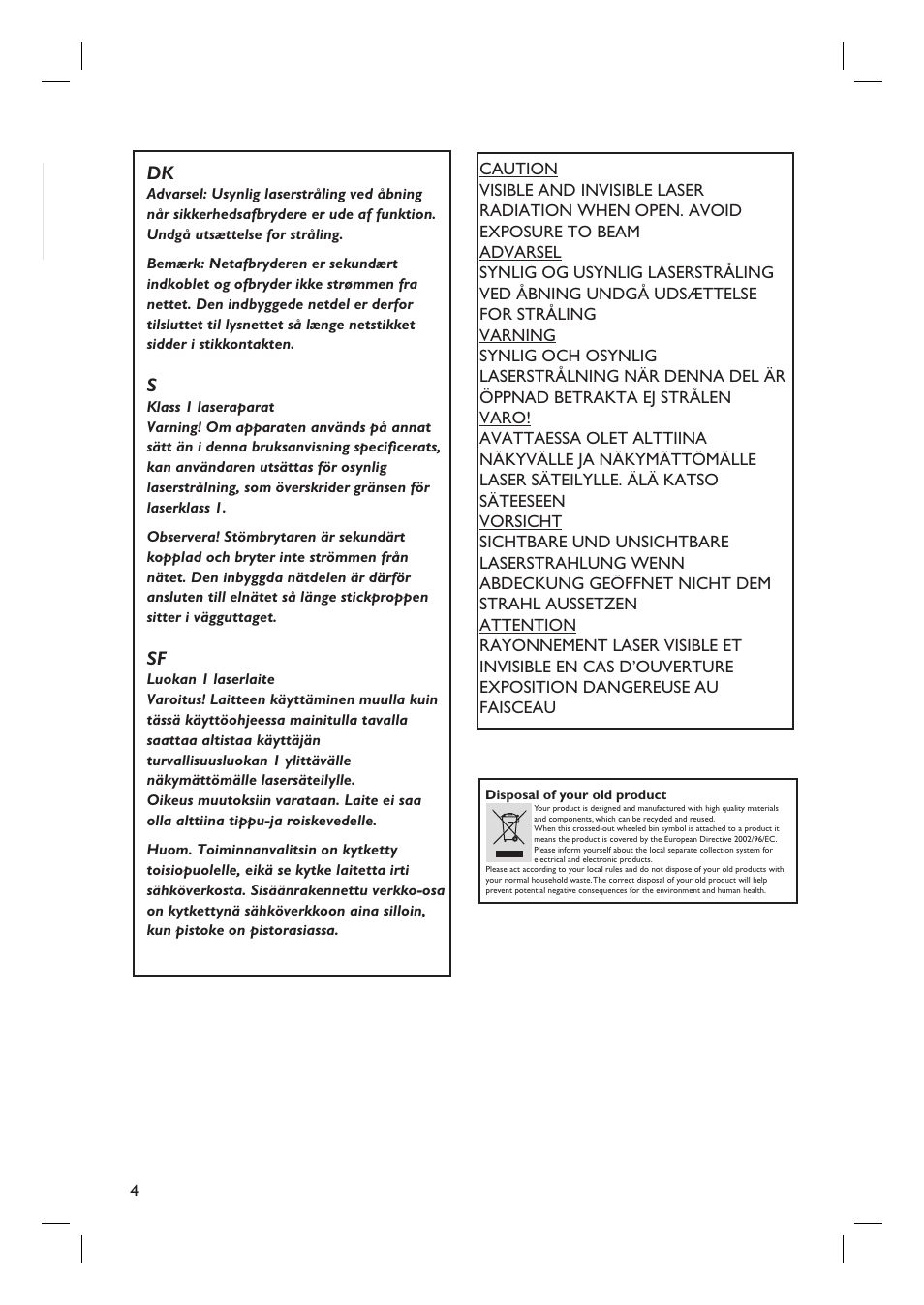 PYLE Audio DVDR5520H User Manual | Page 4 / 112