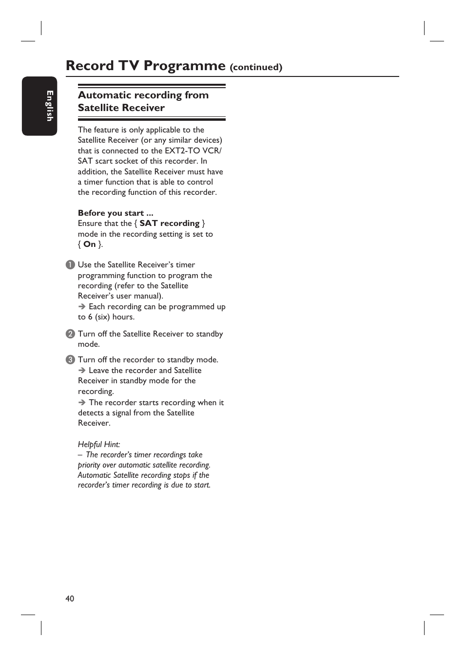 Record tv programme | PYLE Audio DVDR5520H User Manual | Page 40 / 112