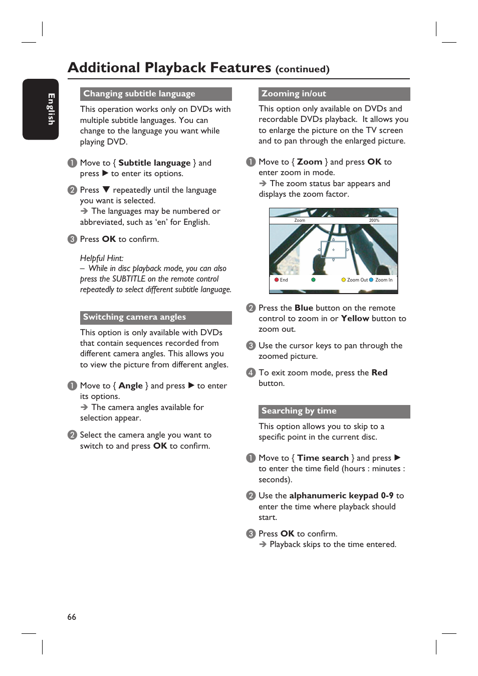 Additional playback features | PYLE Audio DVDR5520H User Manual | Page 66 / 112