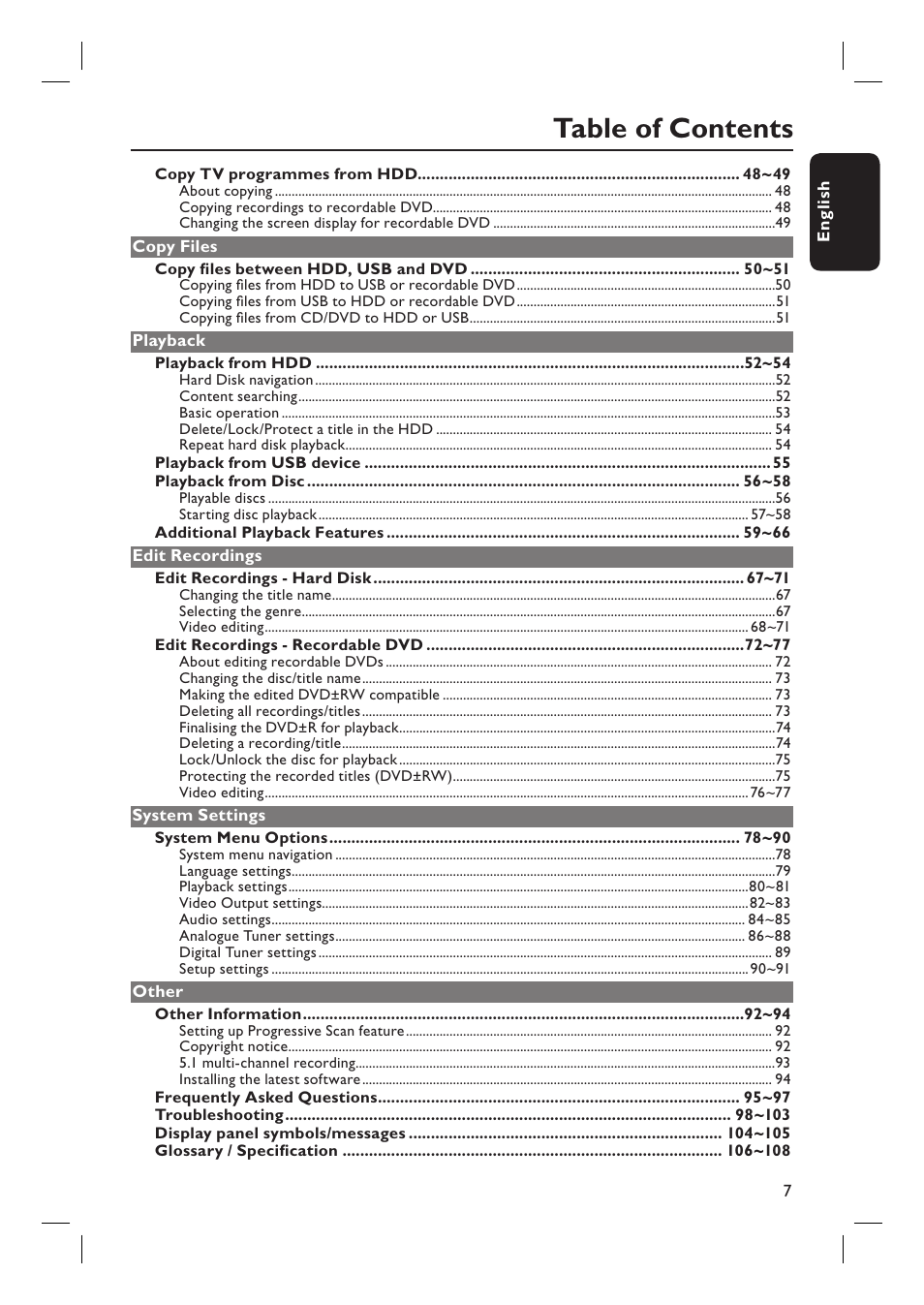 PYLE Audio DVDR5520H User Manual | Page 7 / 112