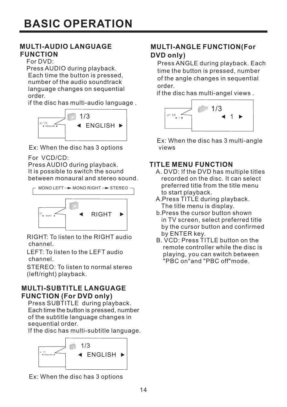 Basic operation | PYLE Audio PLD184V User Manual | Page 15 / 21