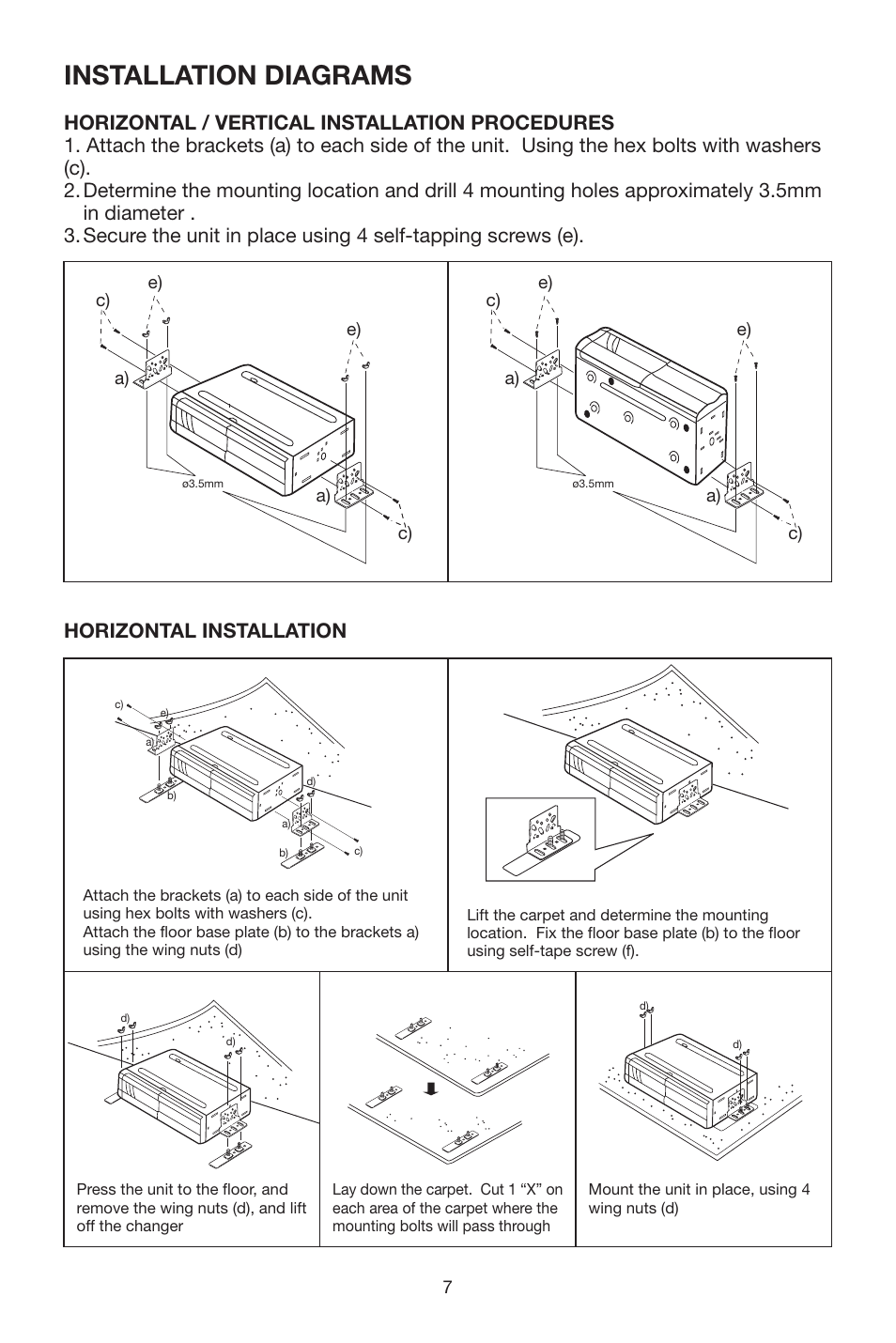 Installation diagrams | PYLE Audio DISC CD CHANGE User Manual | Page 8 / 12