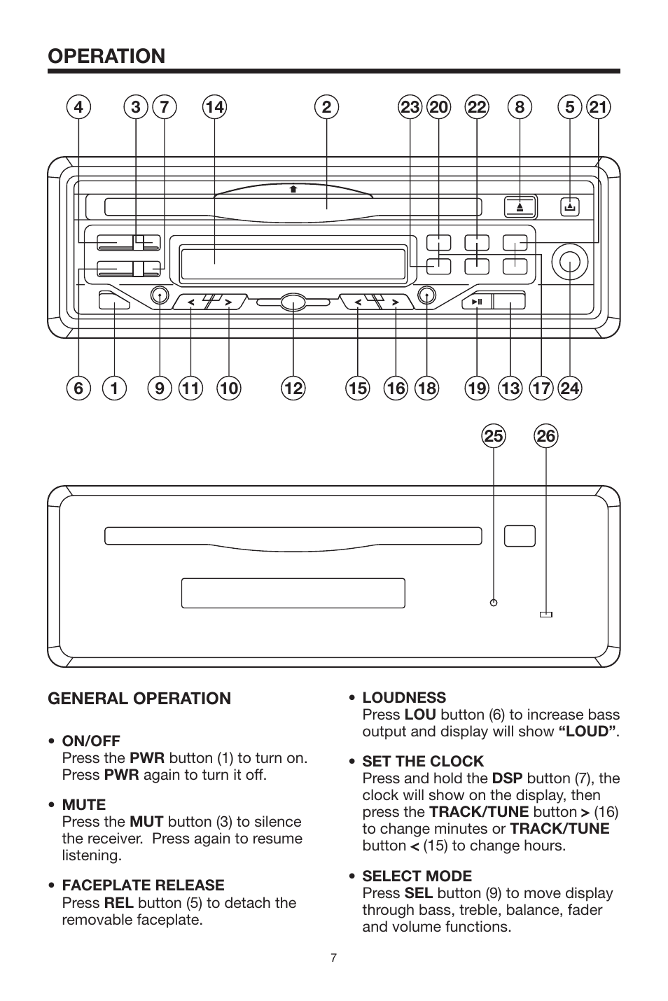 Operation | PYLE Audio PLCD29 User Manual | Page 7 / 12