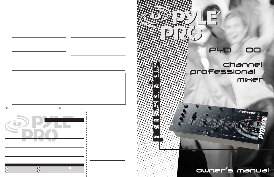 PYLE Audio PYD1100 User Manual | 6 pages