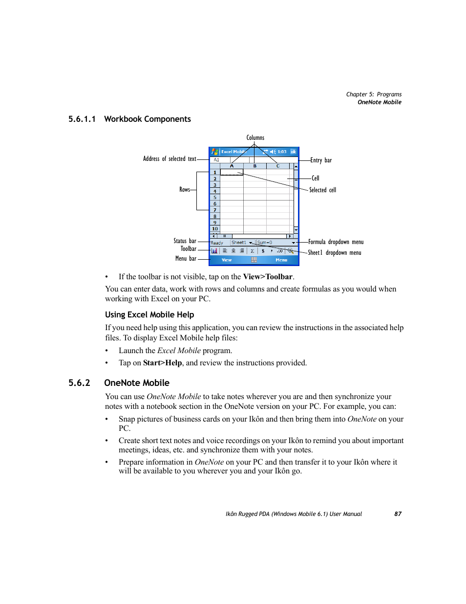 1 workbook components, 2 onenote mobile, Onenote mobile | PYLE Audio IKON RUGGED 7505-BT User Manual | Page 101 / 406