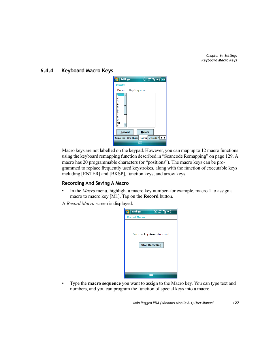 4 keyboard macro keys, Keyboard macro keys | PYLE Audio IKON RUGGED 7505-BT User Manual | Page 141 / 406