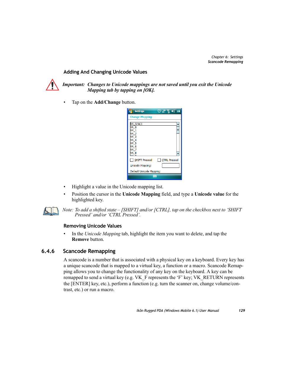 6 scancode remapping, Scancode remapping | PYLE Audio IKON RUGGED 7505-BT User Manual | Page 143 / 406