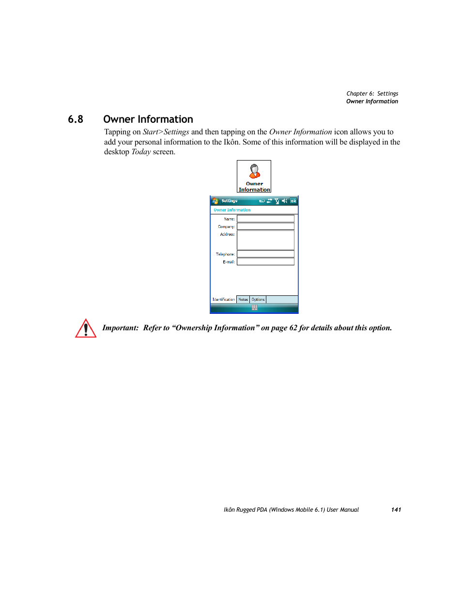 8 owner information, Owner information | PYLE Audio IKON RUGGED 7505-BT User Manual | Page 155 / 406