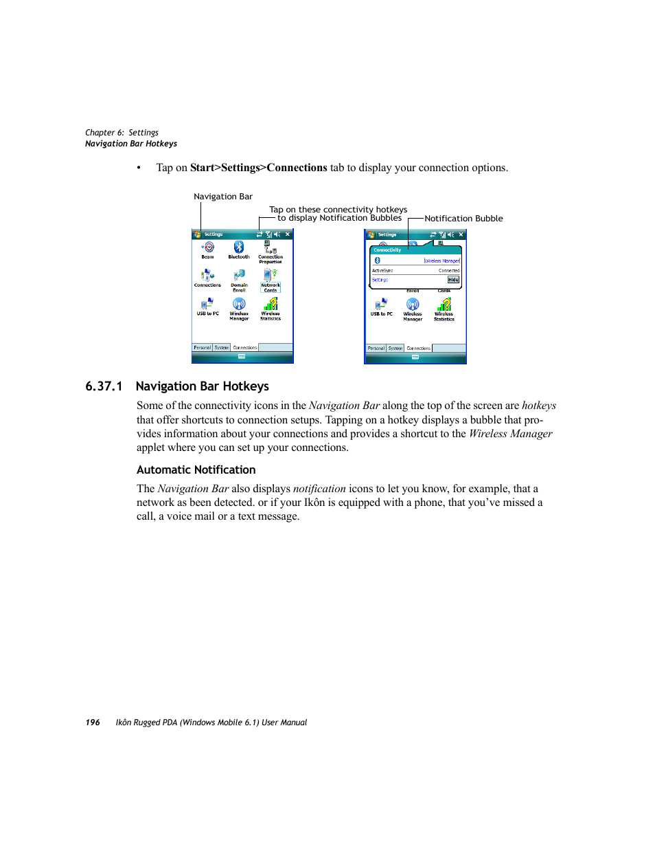 1 navigation bar hotkeys | PYLE Audio IKON RUGGED 7505-BT User Manual | Page 210 / 406
