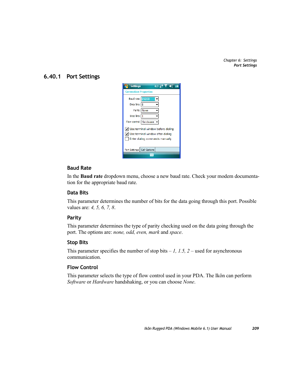 1 port settings | PYLE Audio IKON RUGGED 7505-BT User Manual | Page 223 / 406