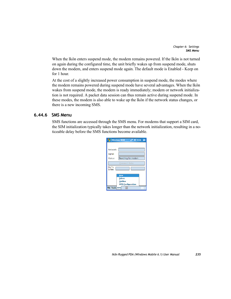 6 sms menu | PYLE Audio IKON RUGGED 7505-BT User Manual | Page 249 / 406