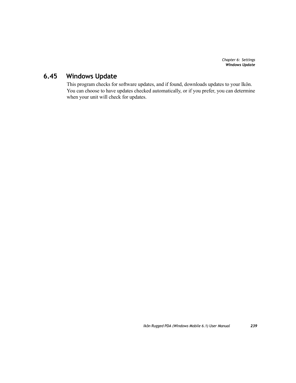 45 windows update | PYLE Audio IKON RUGGED 7505-BT User Manual | Page 253 / 406