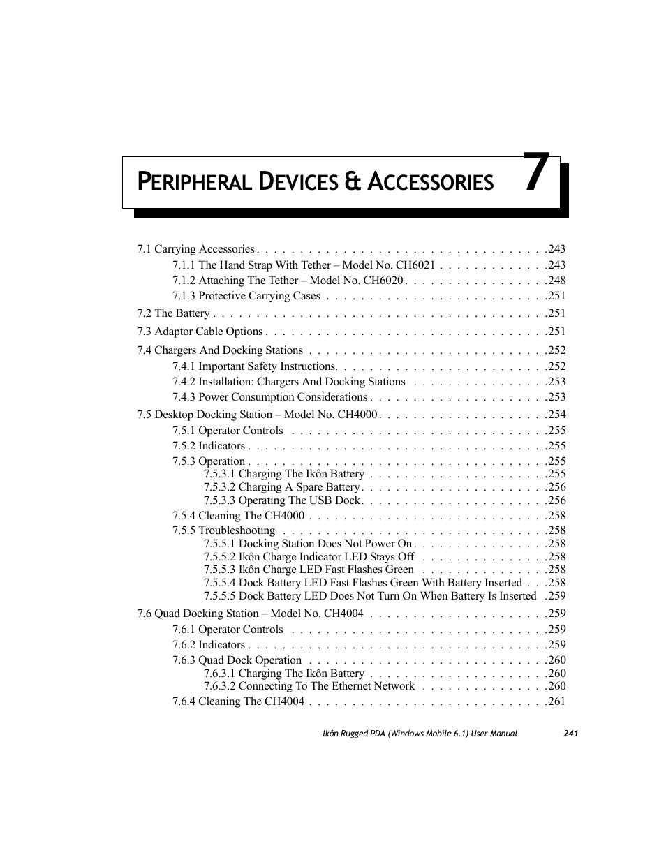 Peripheral devices & accessories 7, Chapter 7: peripheral devices & accessories, Chapter 7: “peripheral devices & accessories” be | Eripheral, Evices, Ccessories | PYLE Audio IKON RUGGED 7505-BT User Manual | Page 255 / 406
