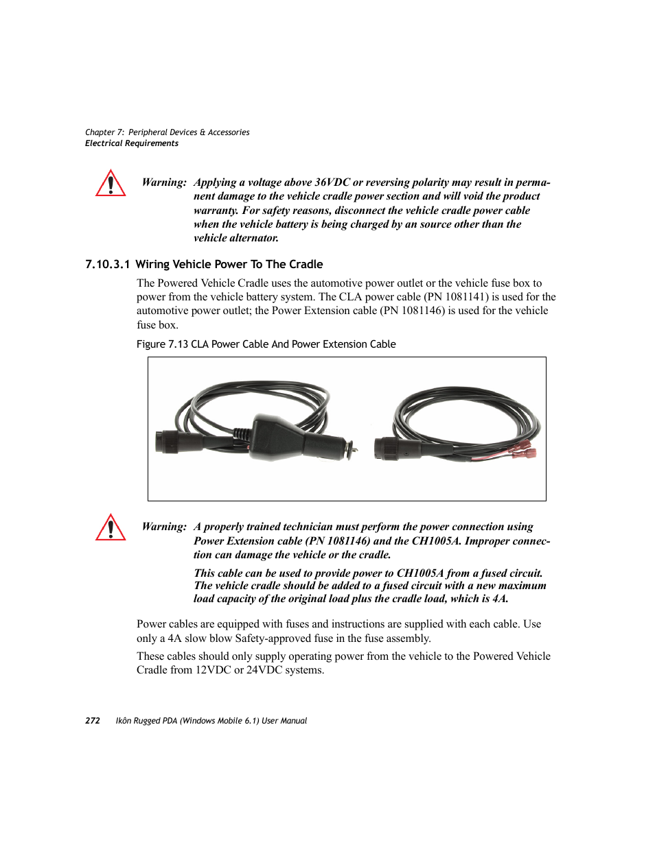 1 wiring vehicle power to the cradle | PYLE Audio IKON RUGGED 7505-BT User Manual | Page 286 / 406