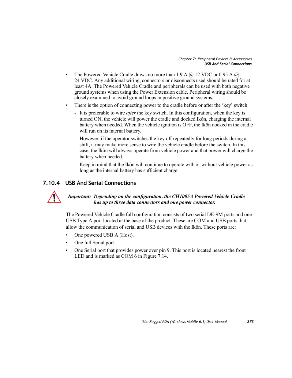 4 usb and serial connections | PYLE Audio IKON RUGGED 7505-BT User Manual | Page 287 / 406