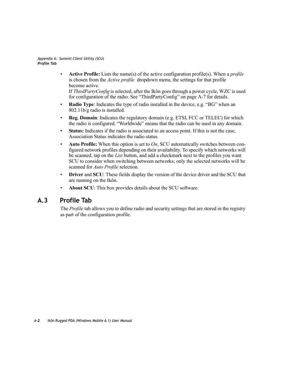 A.3 profile tab | PYLE Audio IKON RUGGED 7505-BT User Manual | Page 312 / 406