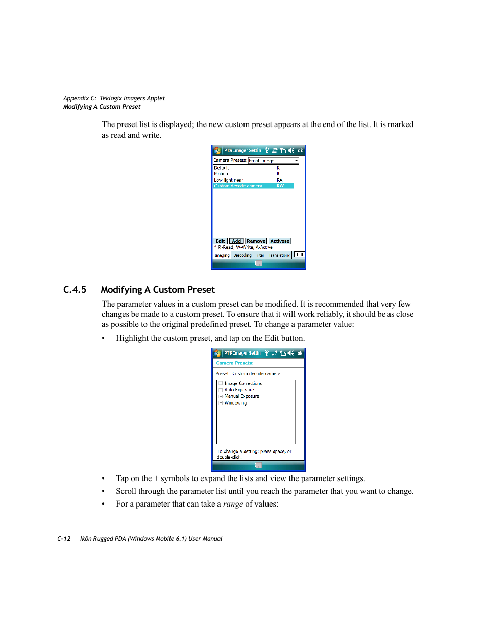 C.4.5 modifying a custom preset, C.4.5 | PYLE Audio IKON RUGGED 7505-BT User Manual | Page 338 / 406