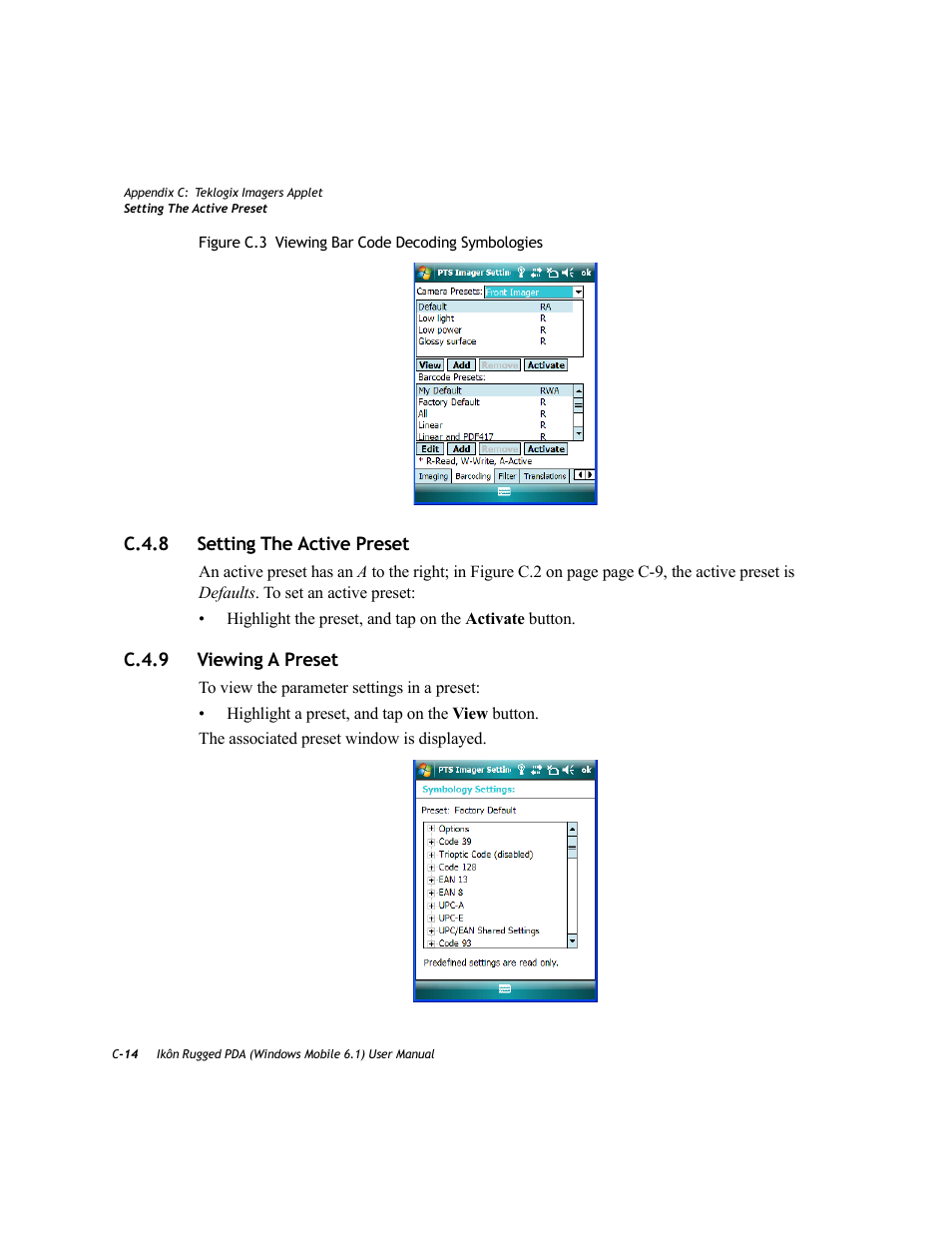 C.4.8 setting the active preset, C.4.9 viewing a preset, C.4.8 | C.4.9 | PYLE Audio IKON RUGGED 7505-BT User Manual | Page 340 / 406