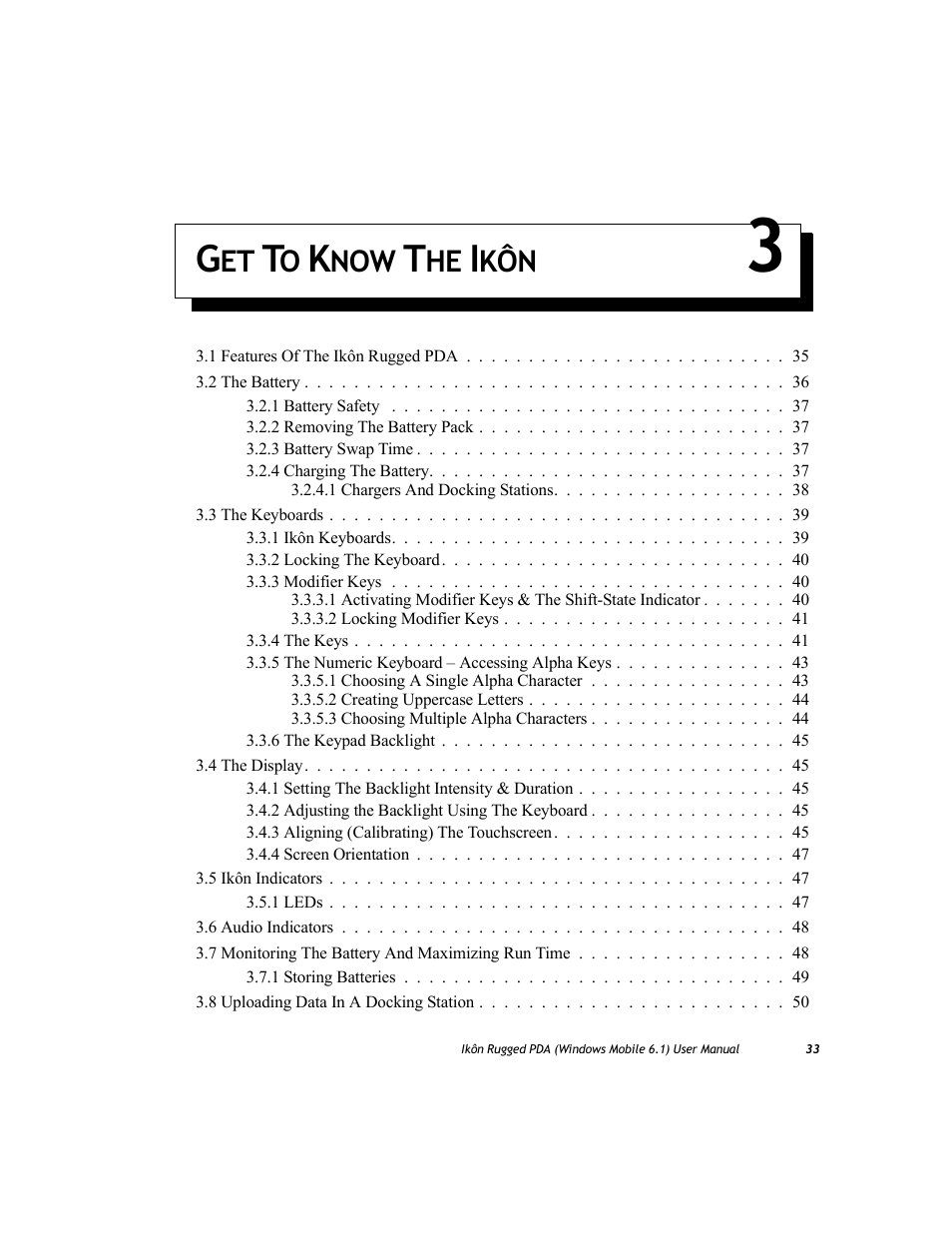 Get to know the ikôn 3, Chapter 3: get to know the ikôn | PYLE Audio IKON RUGGED 7505-BT User Manual | Page 47 / 406