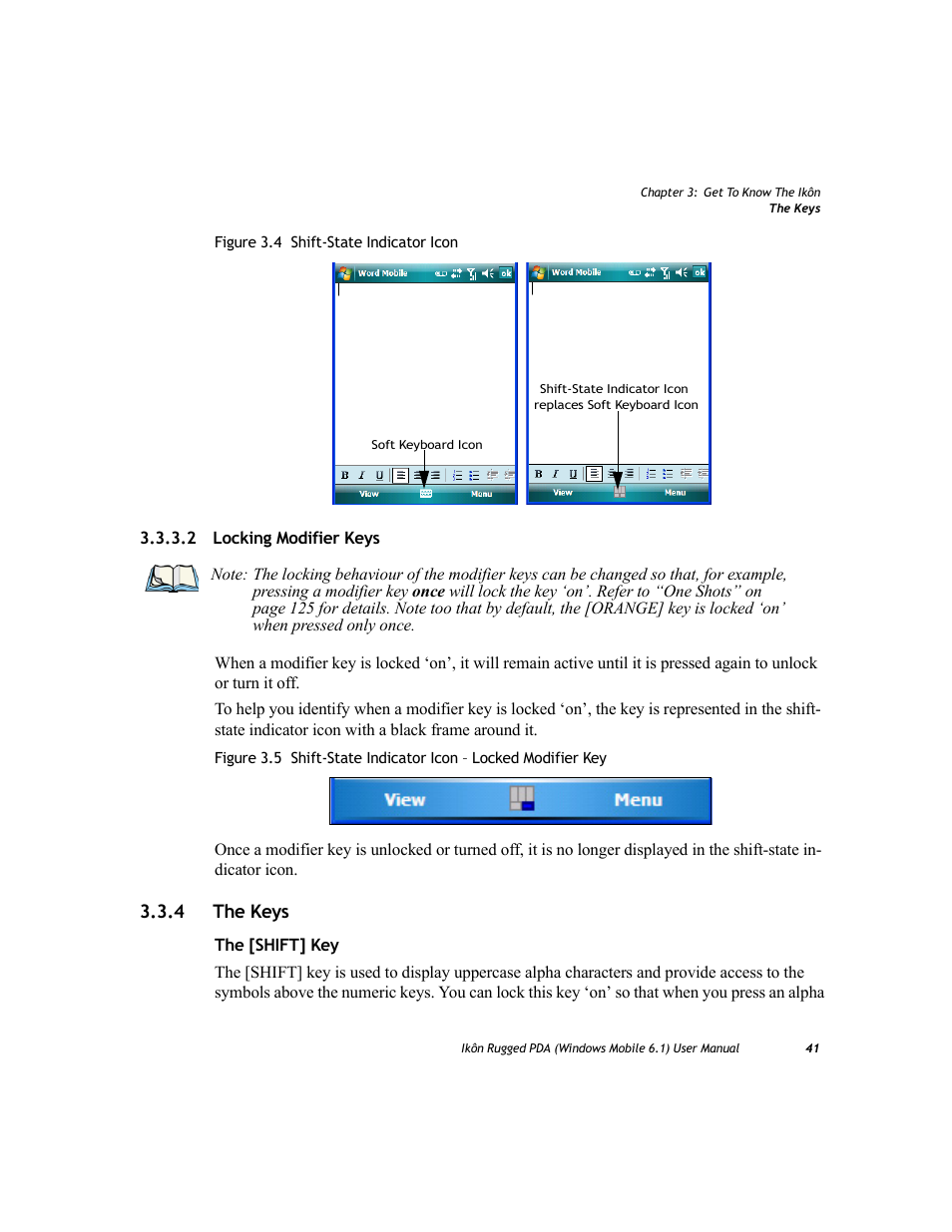 2 locking modifier keys, 4 the keys, The keys | PYLE Audio IKON RUGGED 7505-BT User Manual | Page 55 / 406