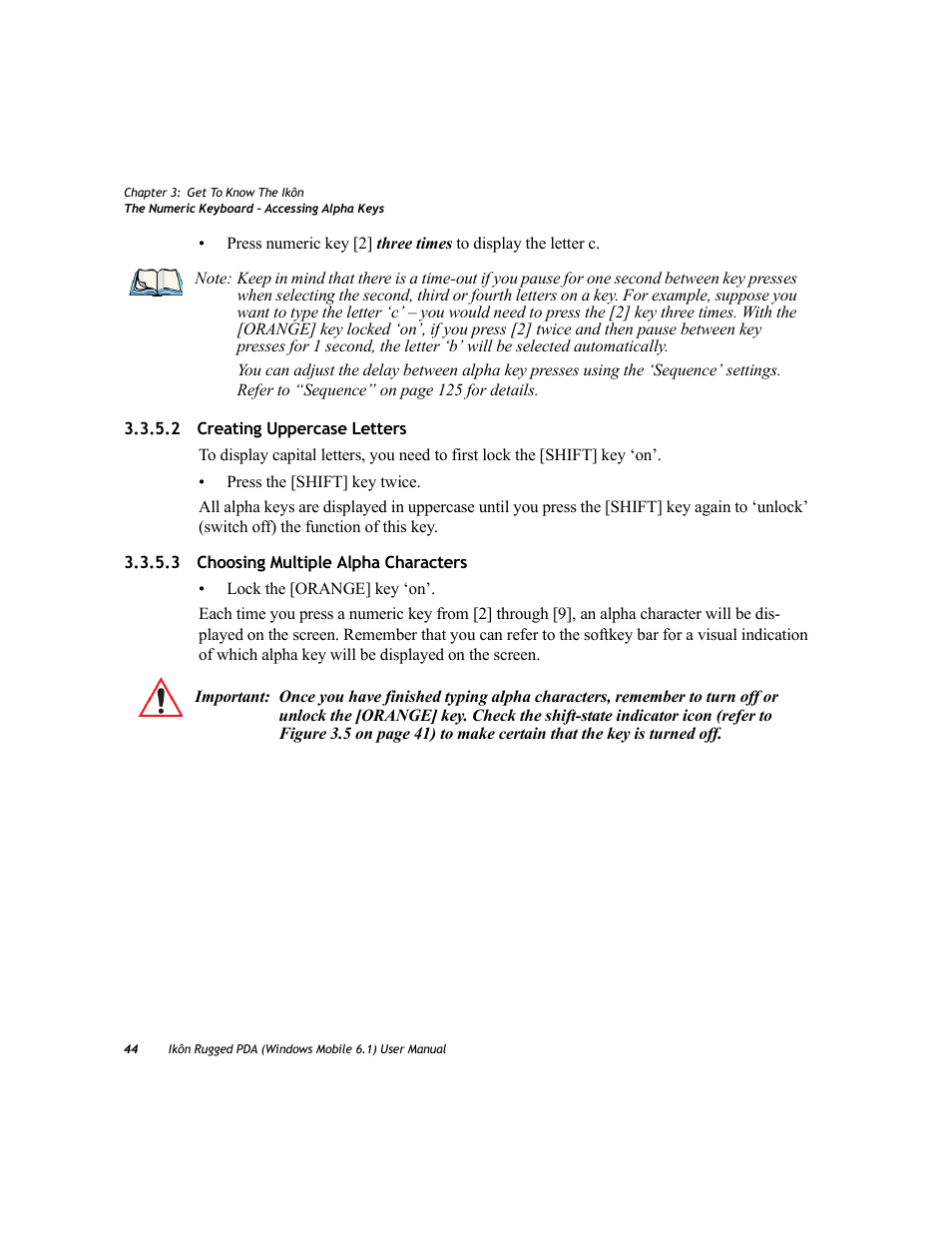 2 creating uppercase letters, 3 choosing multiple alpha characters | PYLE Audio IKON RUGGED 7505-BT User Manual | Page 58 / 406