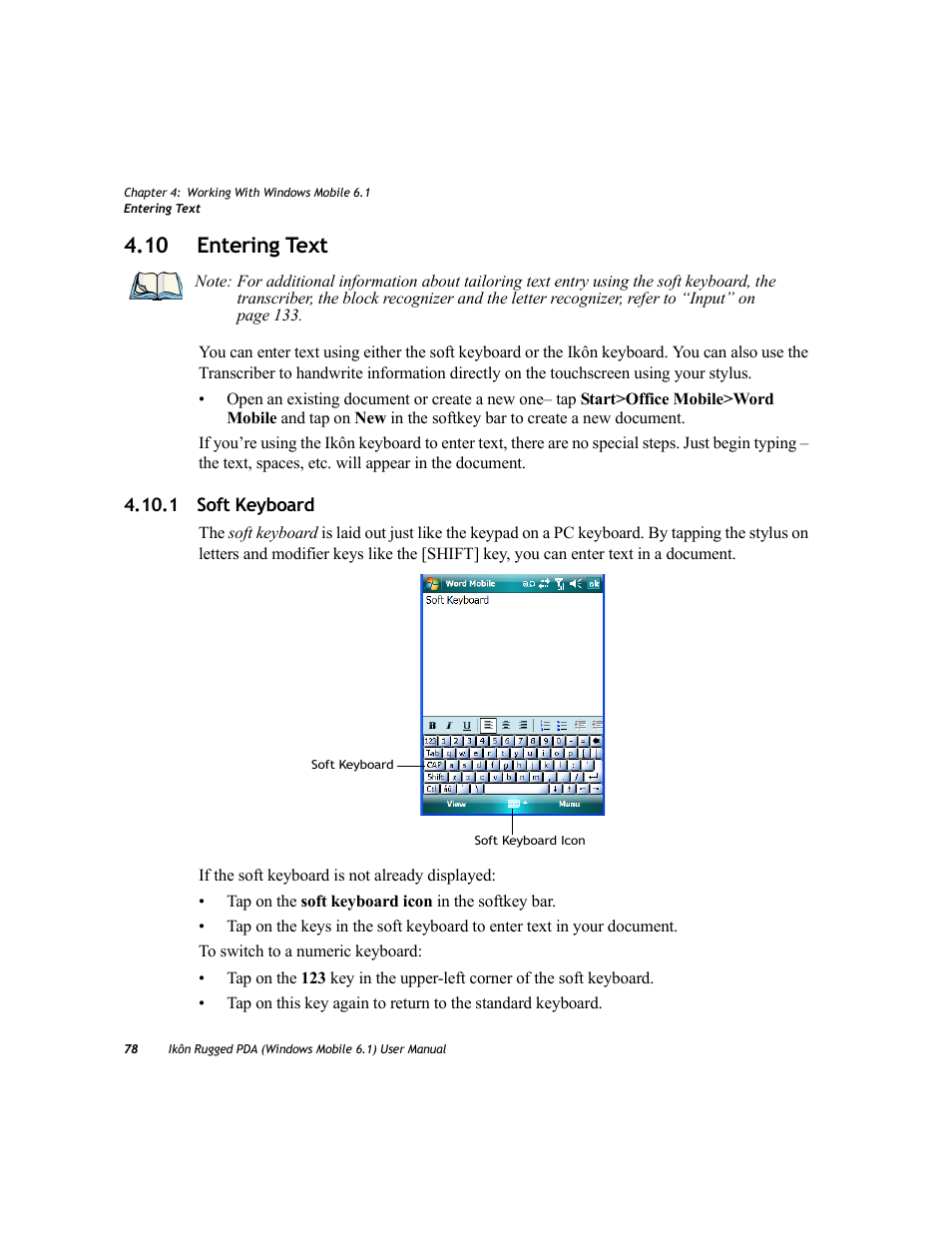 10 entering text, 1 soft keyboard | PYLE Audio IKON RUGGED 7505-BT User Manual | Page 92 / 406