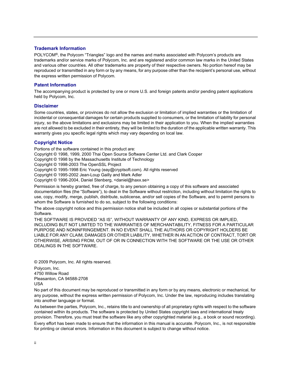 PYLE Audio SOUNDPOINT IP 33X User Manual | Page 2 / 96