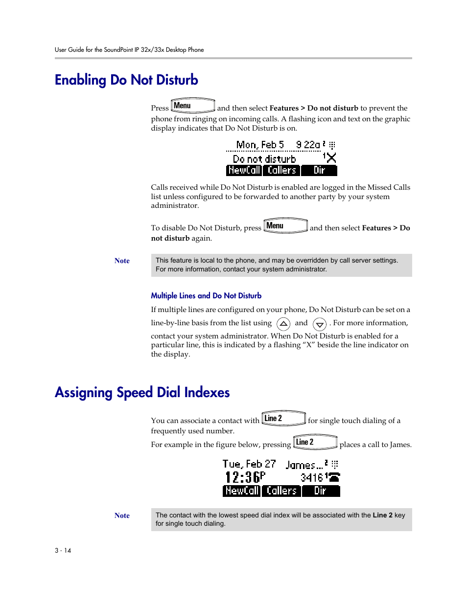 Enabling do not disturb, Assigning speed dial indexes | PYLE Audio SOUNDPOINT IP 33X User Manual | Page 60 / 96