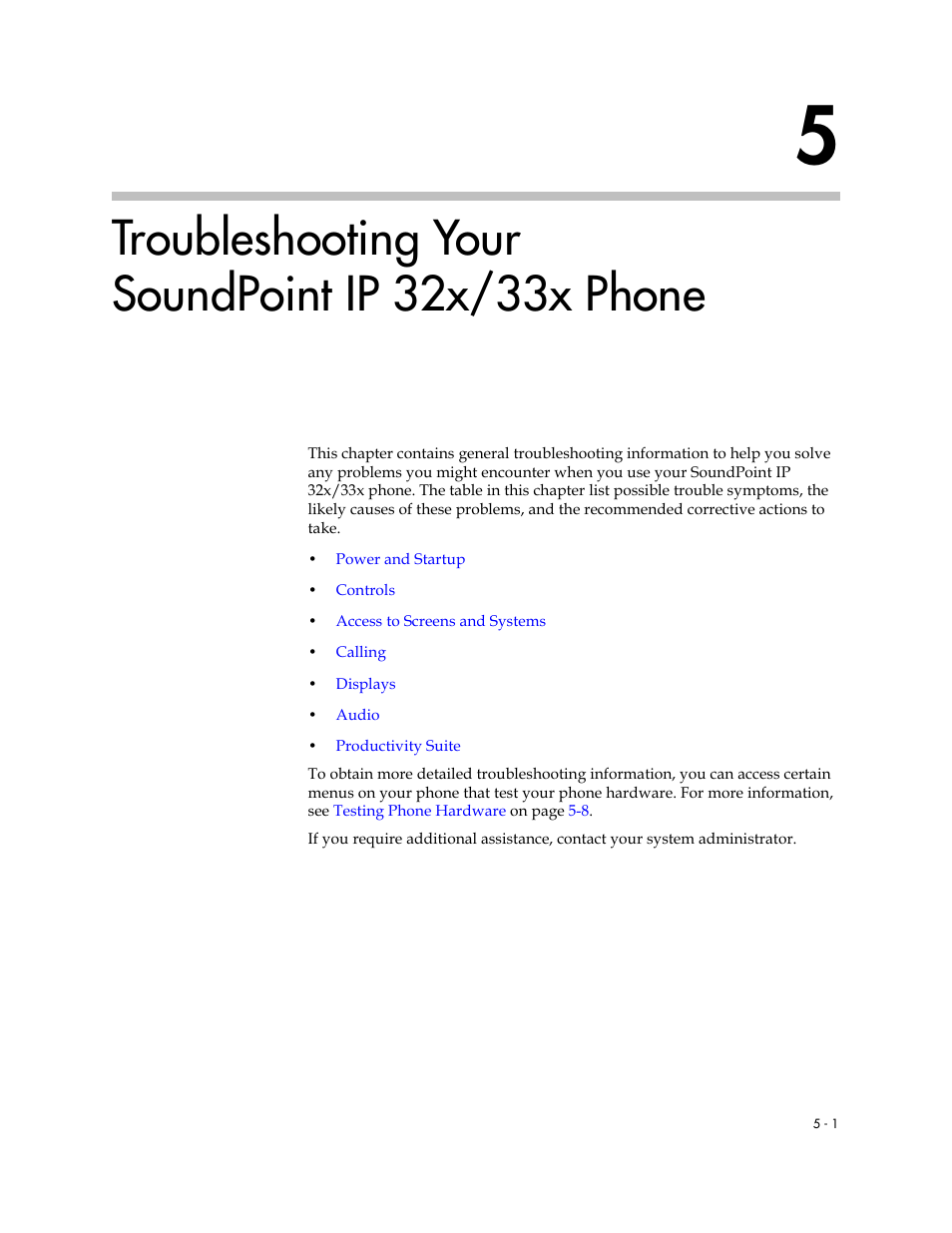 Troubleshooting your soundpoint ip 32x/33x phone | PYLE Audio SOUNDPOINT IP 33X User Manual | Page 75 / 96